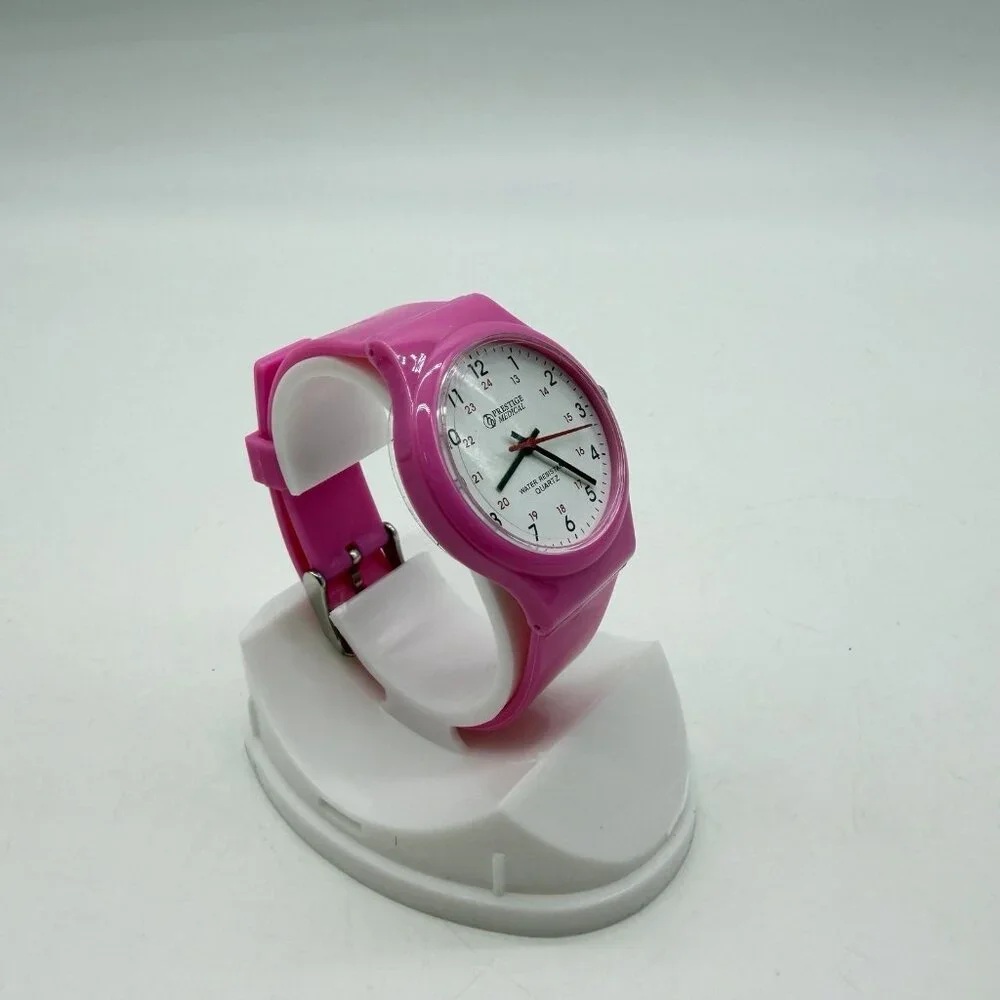 Prestige Medical student scrub watch water-resistant plastic strap -Pink
